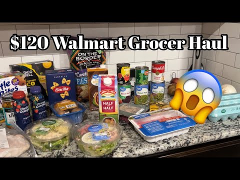 🛒 $120 Walmart Grocery Haul 🛍️/ Weekly Walmart Grocery Haul / Walmart Grocery Pickup Order 🚗