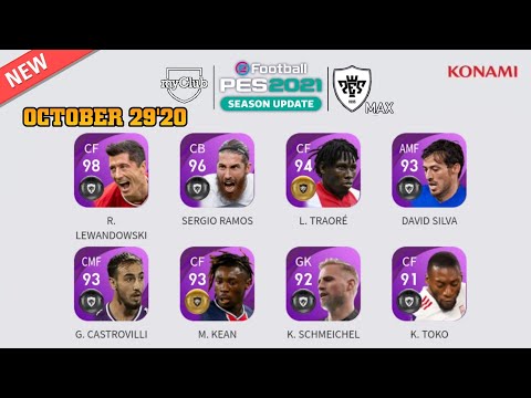 PLAYERS OF THE WEEK: OCTOBER 29'20 MAX RATINGS OFFICIAL | PES 21 MOBILE