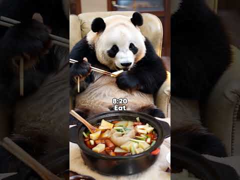 How disciplined is a panda's day?