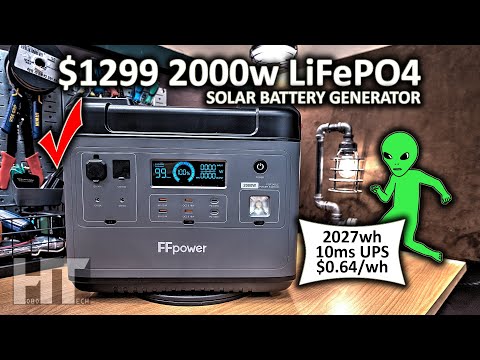 FFpower 2000w LiFePO4 UPS Lithium Solar Generator Power Station Review