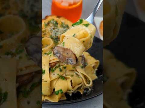 Pappardelle Mushroom Pasta 🍝🍄 #shorts #recipe #cooking #youtubeshorts #pasta #easyrecipe #shortsfeed