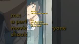 Movie Your Name best starting anime movie #yourname #anime #viral #animeedits #shorts #movie