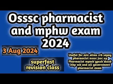 government Pharmacist exam preparation