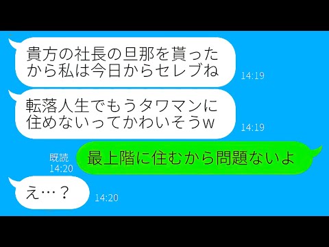 【LINE】高層タワーマンション39階に住む私を妬んで旦那を奪ったママ友に告げた衝撃の真実！彼女の予想外の反応に驚愕！【総集編】