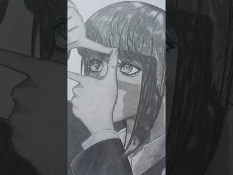 How would it look in just Black &White??||Makima|Chainsaw Man|#pencilart #anime #artwork