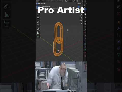 Noob vs Pro artist: Making Chains #blendertutorial #blender #blendercommunity #blender3d #b3d