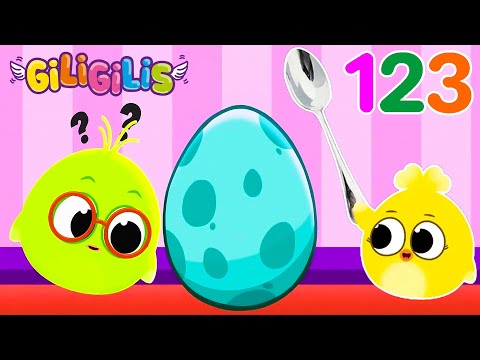 What’s Hidden in the Eggs? 🥚 Learn the Alphabet With Five Little Giligilis’ Fruits Melodies 🍊