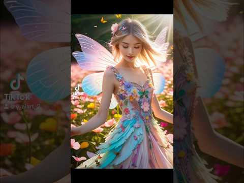 この可愛らしい妖精の世界🧚‍♀️✨#FairyMagic #PetalDress #ButterflyDance #WhimsicalBeauty #EtherealFairy