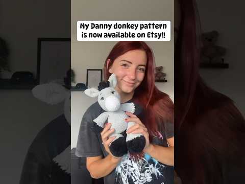 Danny donkey pattern now available on my Etsy! #amigurumilovers #crochetinstructions #crochet