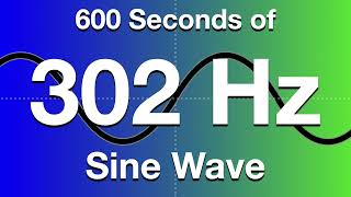 302Hz Sine Wave Test Tone - 600 Seconds (10 Minutes)