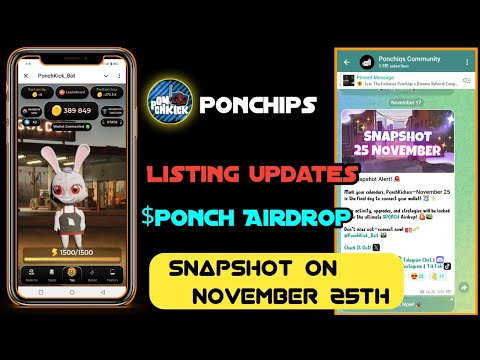 Ponchips snapshot date announced ✅ || $Ponch airdrop updates || listing in November #ponchairdrop