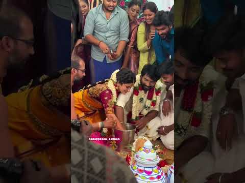 Siragadikka asai serial actress vetri vasanth vaishnavi wedding viral video #shorts #video #reels