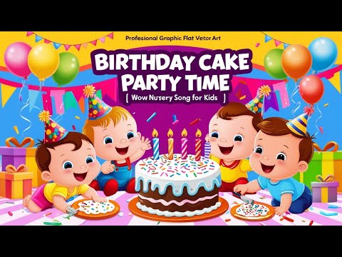 Birthday Cake Party Time|| Wow Babies|| Nursery Song For Kids|#kidssongs