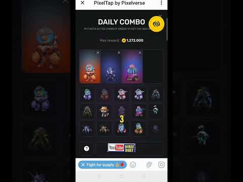 Pixel tap by pixelverse daily combo 25 June 2024 100% complection #crypto #shorts #pixel #combo