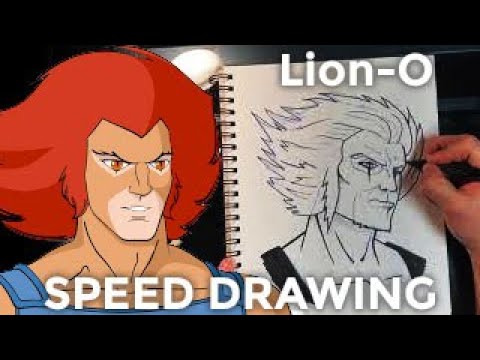 Lion O Speed Inking for Inktober