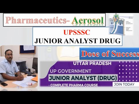 UP Junior Analyst  Drug Preparation 2024 | Junior Drug Analyst Course | Aerosol preparation  Mcqs