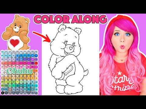 Color Care Bears Tenderheart Bear With Me | COLOR ALONG WITH KIMMI