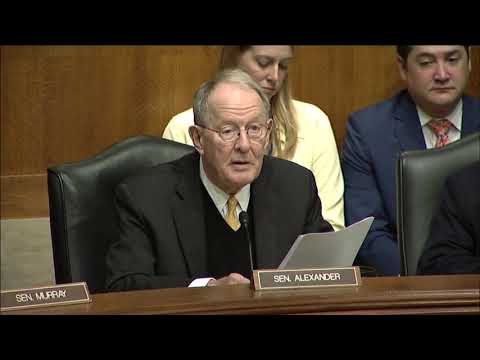 Chairman Alexander commends Senator Isakson’s efforts on Senate HELP Committee