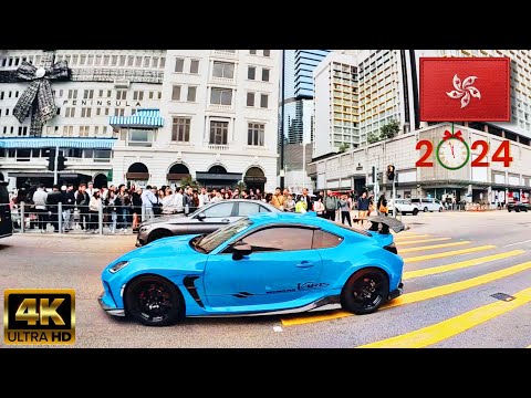 Hong Kong - Tsim Sha Tsui Walking Tour [4K HDR] | Walking by Famous Skyline to Nathan Road