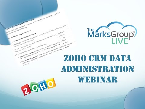 Zoho CRM Data Administration Webinar