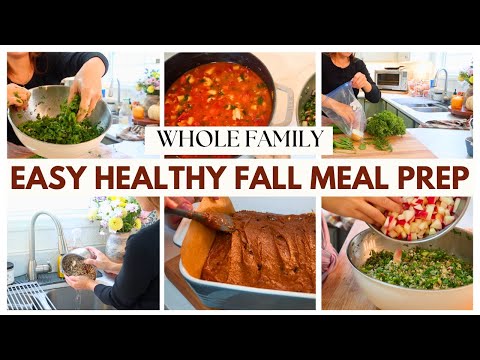 Easy and Delicious Whole Family Meal Prep Healthy Fall Cooking 2024 | Gluten Free Meal Prep