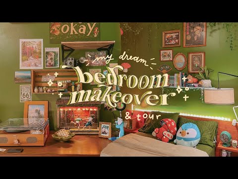 EXTREME BEDROOM MAKEOVER & TOUR 🌿🧚✨ decorating my dream space