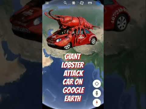 Giant Lobster Attack Car On Google Earth|Google Map Secrets|