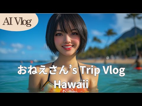 Onee-san’s Hilarious Hawaii Vlog – Hiroyuki AI’s Relentless Commentary! A Wild Hawaiian Adventure