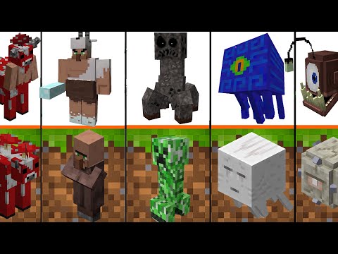 Minecraftのミュータントクリーチャー「比較」