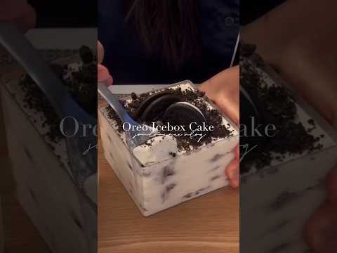 Oreo Icebox Cake in korean cafes ☕️ #shorts #recipe