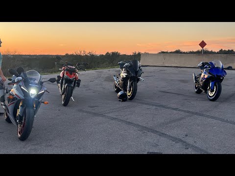 BMWS1000rr x 24 Suzuki GXSR 1000R x 24 YAMAHA R1 x DUCATTI STREETFIGHTER fun run 😈😎