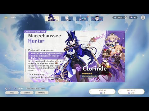 Clorinde Banner Wish Fanmade | Genshin Impact