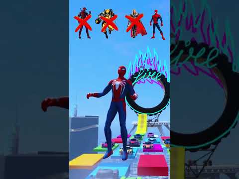 GTA5 - which superheroes is luckier? #226  #gta5 #spiderman #gtavsuperman