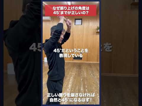 【剣道】なぜ振りかぶりは45°までなのか #kendo #shorts