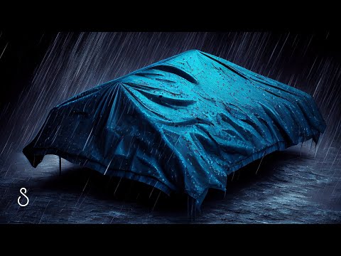 Rain On Tarp Roof With Thunder 💦 Black Screen | 12 Hours | Sleep In Series