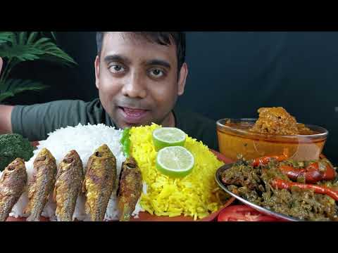 CRAB CHICKEN FRIED RICE INDIAN BENGALI FOOD MUKBANG