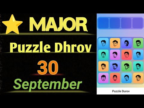 Major Puzzle Dhrov Combo 30 September | Daily Combo | Telegram Bot