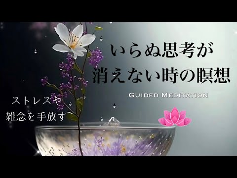 【誘導瞑想10分】いらぬ思考が消えない時の瞑想｜ストレスや心の雑念を手放す｜マインドをクリアにする