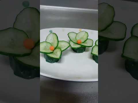 Cucumber Flower 😍🤩 #foodart #fooddecoration #fooddesign #shorts #short