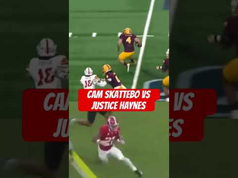 Cam Skattebo vs justice haynes