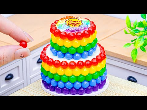 Mini Rainbow Cake 🌈 How To Make Tasty Miniature Rainbow Jelly Cake 🍪 Mini Cakes Compilation