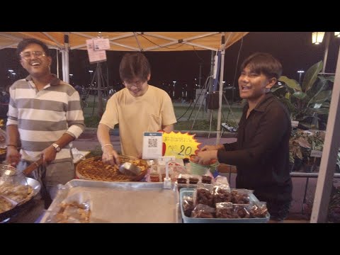 【カンチャナブリー】川沿いの巨大ナイトマーケットで食べ歩きをしてきました