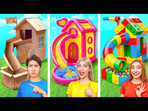 One Colored House Rich vs Broke vs Giga Rich | Crazy Challenge by Multi DO Smile