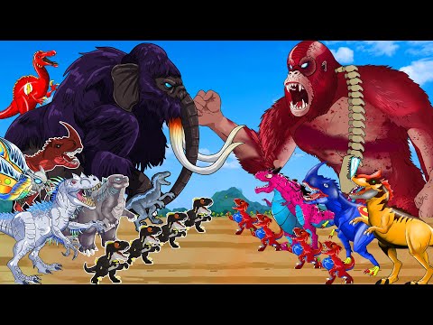 MONKEY EMPIRE EVOLUTION Of M-REX Dilophosaurus, PTERODACTYL &Kong ALL LARGE CARNIVORES BATTLE ROYALE