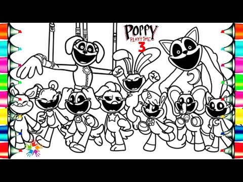 Poppy Playtime Chapter 3 Coloring Pages / How To Color Smiling Critters/ NCS Music