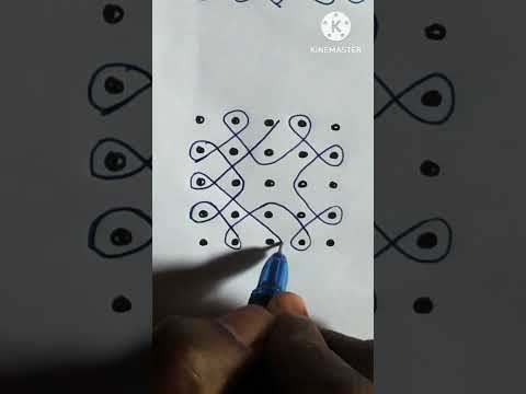 5×5 dots simple muggulu ||begginners rangoli #shorts