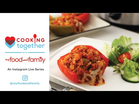 Familiar with a Twist: Slow-Cooker Italian-Stuffed Peppers| My Food and Family