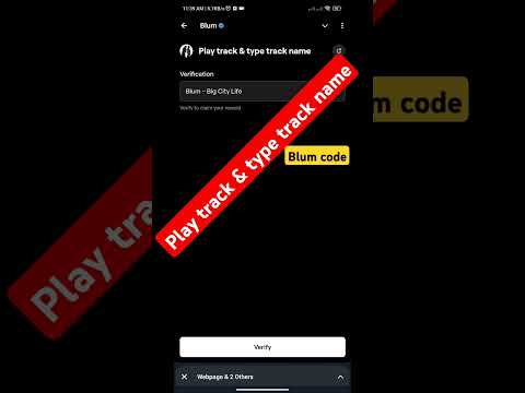Play track & type track name Blum code | Blum code today