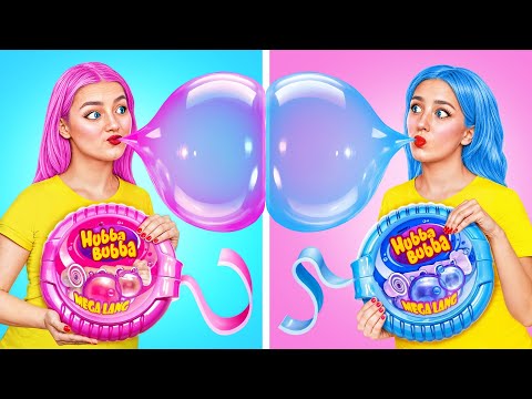 Pink Food vs Blue Food Color Challenge | Crazy Challenge by Multi DO