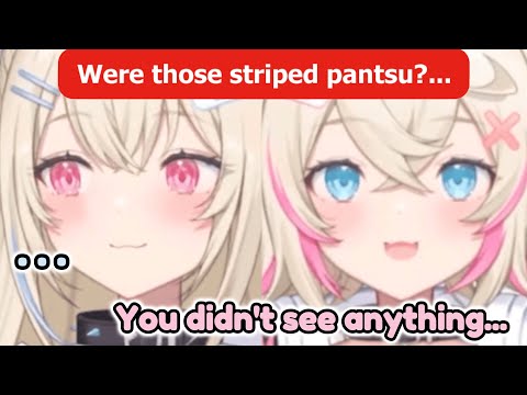 Were those striped pantsu?... [hololive / fuwamoco]